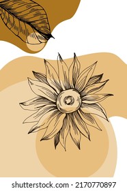 Ilustraciones pintadas a mano para la decoración de paredes, postal, banner de medios sociales, fondo de diseño de portada de folletos. Pintura Resumen Moderna.