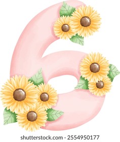 sunflower alphabets,  English alphabets, word.