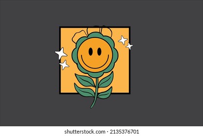 Sunflower amazing vector illustration with yellow color.