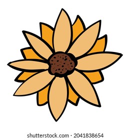 Sunflower Autumn Flower Illustration Solar Plant Vector Clip Art