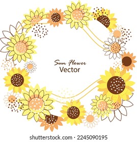 El fondo del girasol se extrae con fluido. diseño de verano, plantilla de diseño romántico o fondo relacionado con la naturaleza
