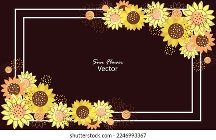Sunflower background abctract with fluid . summer design, romantic design template or nature related background