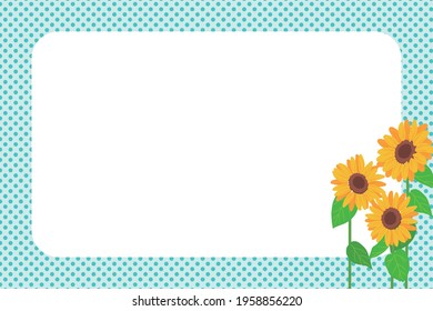 sunflower, background illustration, frame material