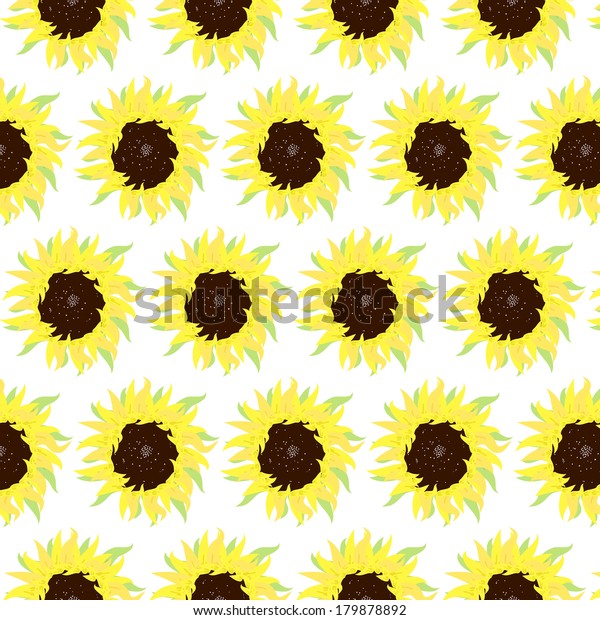 Sunflower Background Pattern Vector Stock Vector (Royalty Free ...