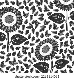 Sunflower background set. Collection icon sunflower. Vector