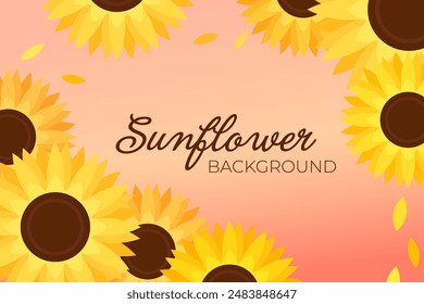 Sunflower Background Spring Summer Flower