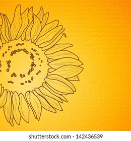Sunflower background / Vector illustration for your business presentations. EPS10.