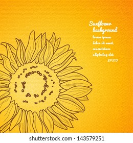 Sunflower background / Vector illustration for your business presentations. EPS10.