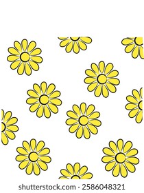 sunflower background in yellow color