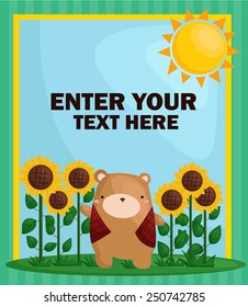 sunflower bear card