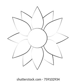 Sunflower beautiful flower icon vector illustration graphic design
