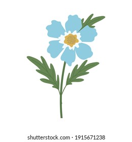 sunflower with a blue color on a white background vector illustration design