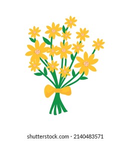 sunflower bouquet design over white
