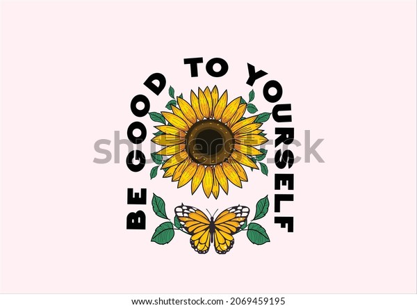 Sunflower Butterfly Vector Art Design Hand Stock Vector Royalty Free 2069459195 Shutterstock 5266