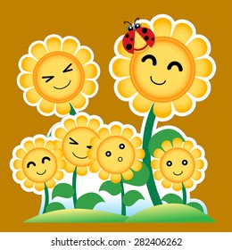 sunflower cartoon