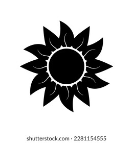 Sunflower cartoon style icon. Illustration of two sunflowers without leave. Vector sunflower illustration. Isolated on a white background. Sunflower flower icon.