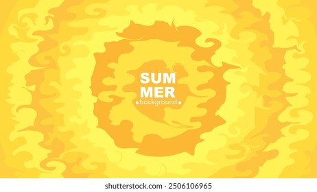 sunflower circle abstract background, yellow color combination. Background with space for summer design. celebrations, paper, cards, banners, posters