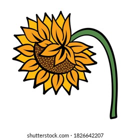 Sunflower Clipart Printable Vector Illustration
