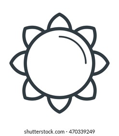 Sunflower Colored Vector Icon