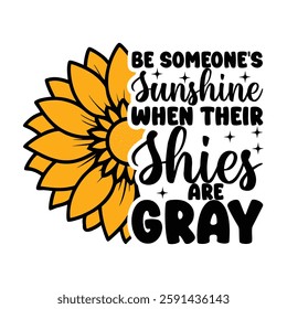 Sunflower and daisy flower with slogan text. Vector illustration design. For fashion graphics, t shirt prints, posters, templates etc.