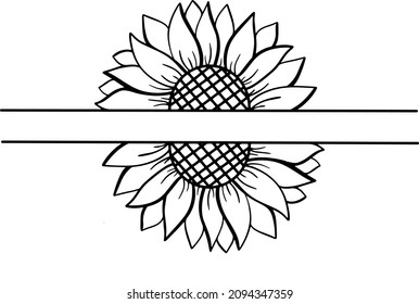 Sunflower decoration for T-shirt cards bags cards frames cups sunflower icon vector decoration 
