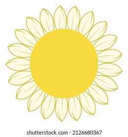 Sunflower decorative vector illustration Design element Isolated on white background