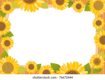 Sunflower design  with a copy space.