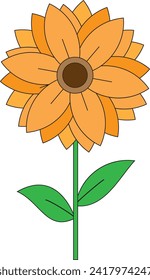 Sonnenblumen-Design-Logo, Vektorgrafik von Objekten