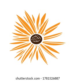 Digitales Sonnenblumen-Design. Vektorgrafik