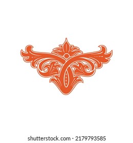 Sunflower emblem craft vector design on white background
