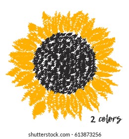 Sunflower. embroidery design for clothing. nature flowers embroidery patch vector decoration. 