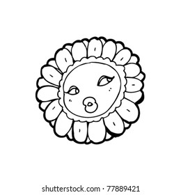 Cartoon mit Sonnenblumen