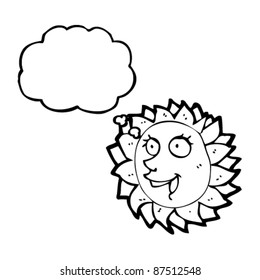 sunflower face cartoon