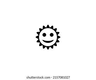 Sunflower face isolated realistic vector icon. Sun flower face emoji illustration icon