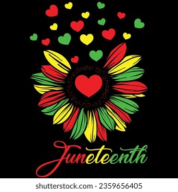 Sunflower fist juneteenth black history t-shirt design