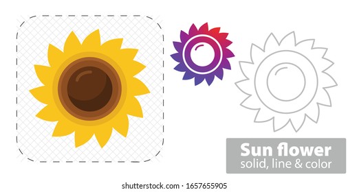 Sonnenblume auf weißem Hintergrund