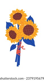 Sunflower Floral Bouquet Vector Illustration