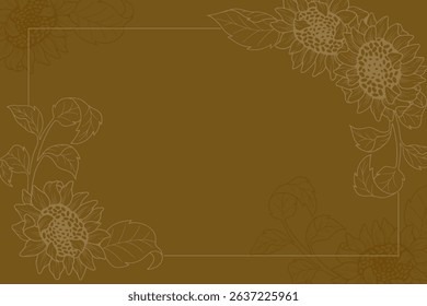 Sunflower floral luxury background with black and white colors, suitables for prints, fabrics,or sublimation.