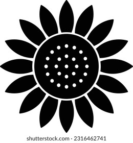 Sunflower flower bloom blossom green Glyph1