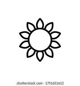 Sunflower, flower icon. Simple line, outline vector elements of agriculture icons for ui and ux, website or mobile application