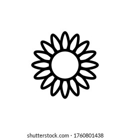 Sunflower flower icon. Simple line, outline vector elements of botanicals icons for ui and ux, website or mobile application