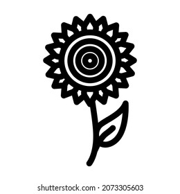sunflower flower line icon vector. sunflower flower sign. isolated contour symbol black illustration