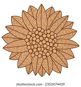 Sunflower flower line vintage. Vector illustration with flower theme. Suitable for wedding invitation, aesthetic decoration, social media post, banner, promotion, advertising, etc.