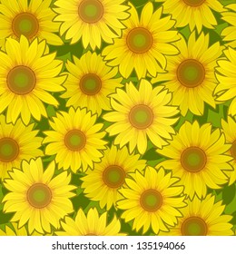 sunflower flower seamless background