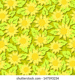 sunflower flower seamless background