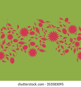sunflower flower seamless background. silhouette flowers