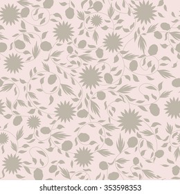 sunflower flower seamless background. silhouette flowers