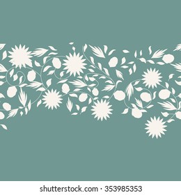 sunflower flower seamless background. silhouette flowers