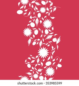 sunflower flower seamless background. silhouette flowers