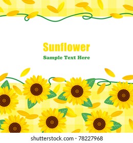 Sunflower Frame. Illustration vector.